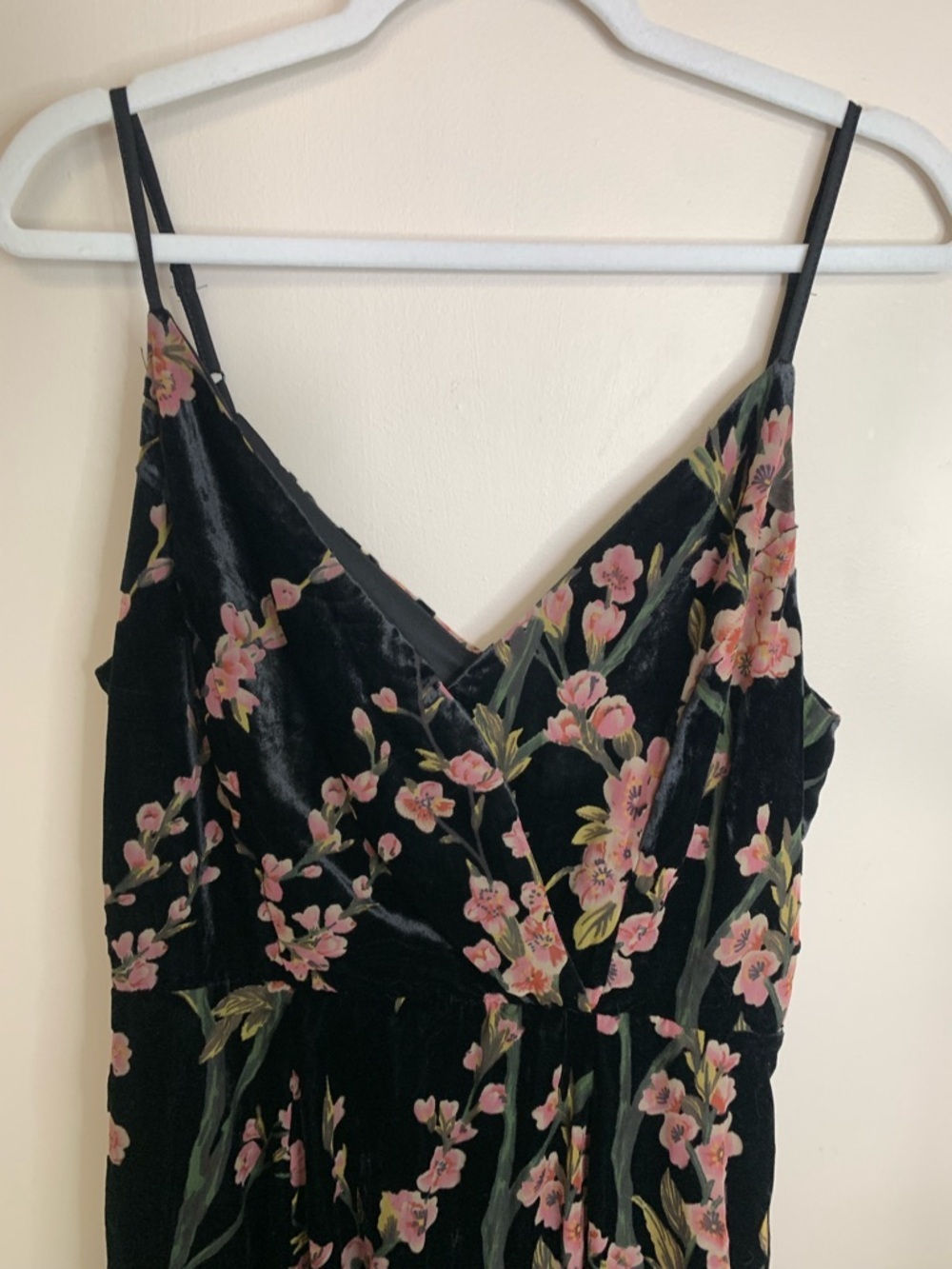 Dex Floral Velvet Midi Dress M - Picture 3 of 5